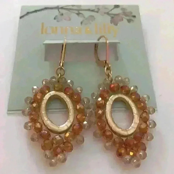 Lonna & Lilly new Gold Tone Open Oval Earrings - Picture 4 of 8